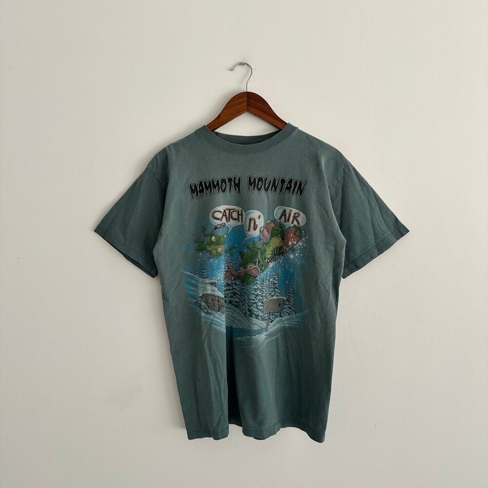 90s Vintage Mammoth Mountain Catch n’ Air Frogs Skiing Shirt